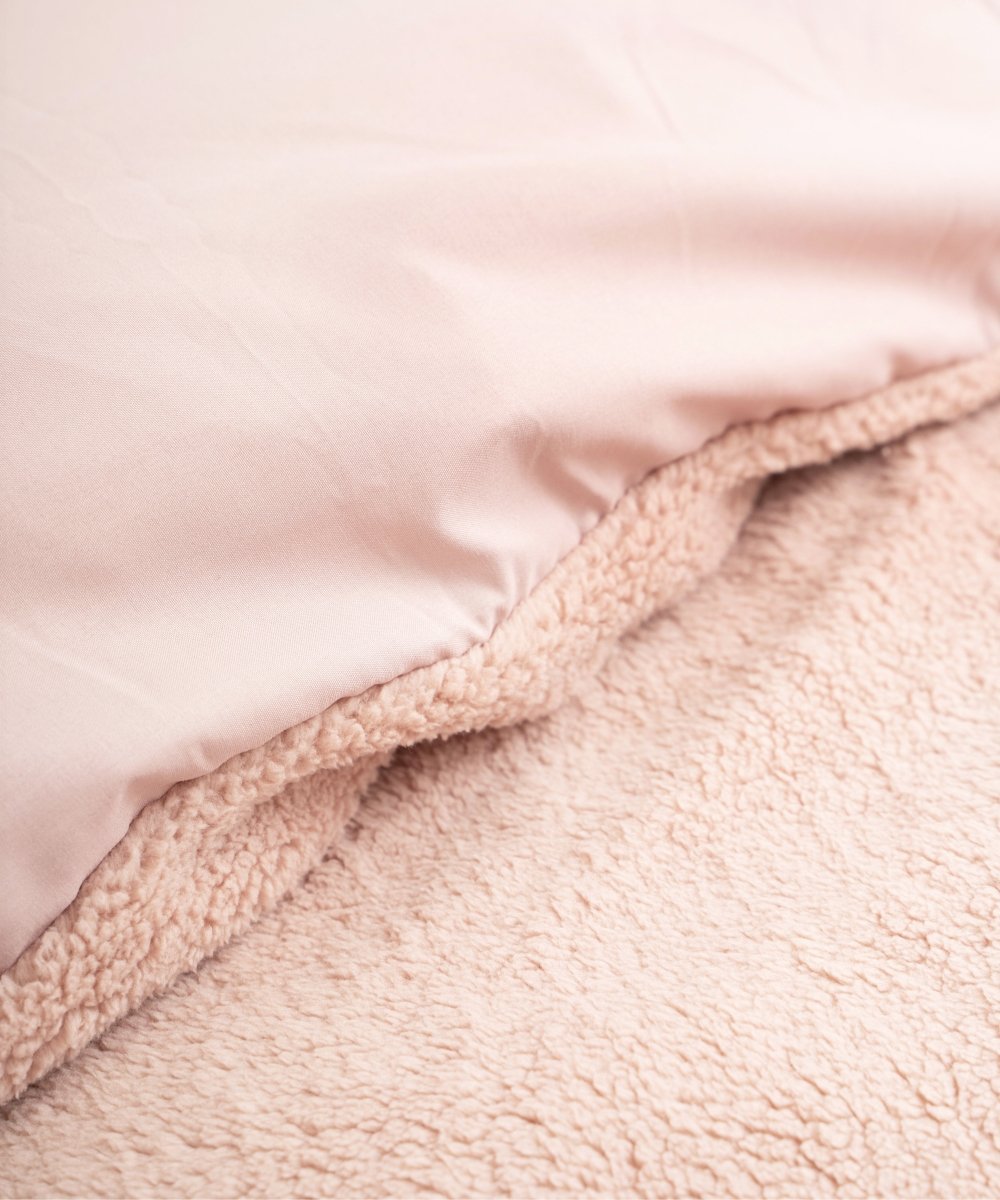 Teddy Fleece Duvet Cover Set | Pink | Single - 140cm (W) x 220cm (L) - The Bedding & Blankets Store