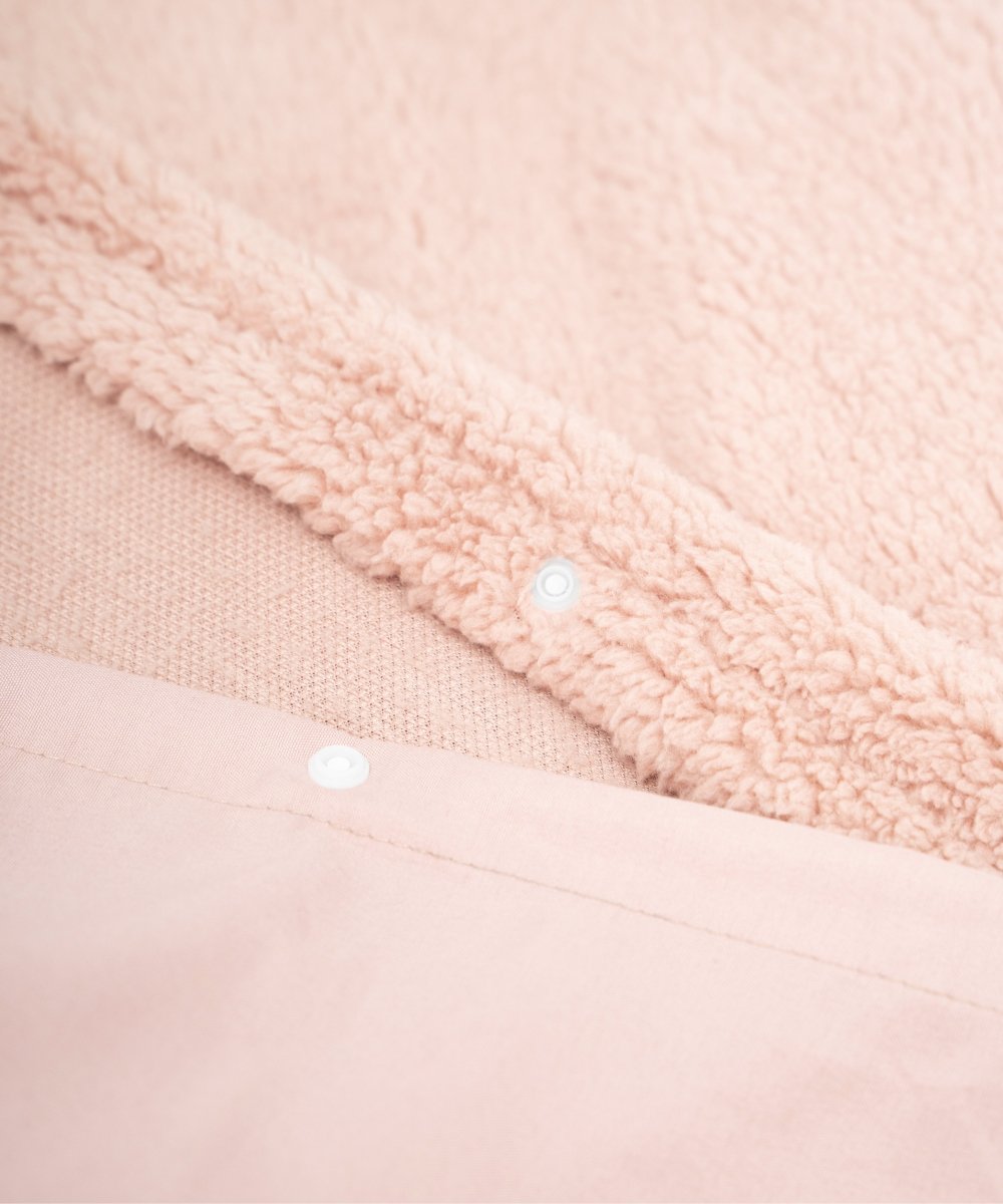Teddy Fleece Duvet Cover Set | Pink | Single - 140cm (W) x 220cm (L) - The Bedding & Blankets Store