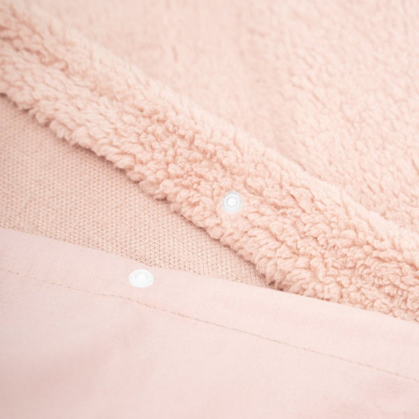 Teddy Fleece Duvet Cover Set | Pink | Single - 140cm (W) x 220cm (L) - The Bedding & Blankets Store