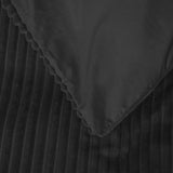 Teddy Fleece Duvet Cover Set Rib Teddy | Black | Single - 140cm (W) x 220cm (L) - The Bedding & Blankets Store