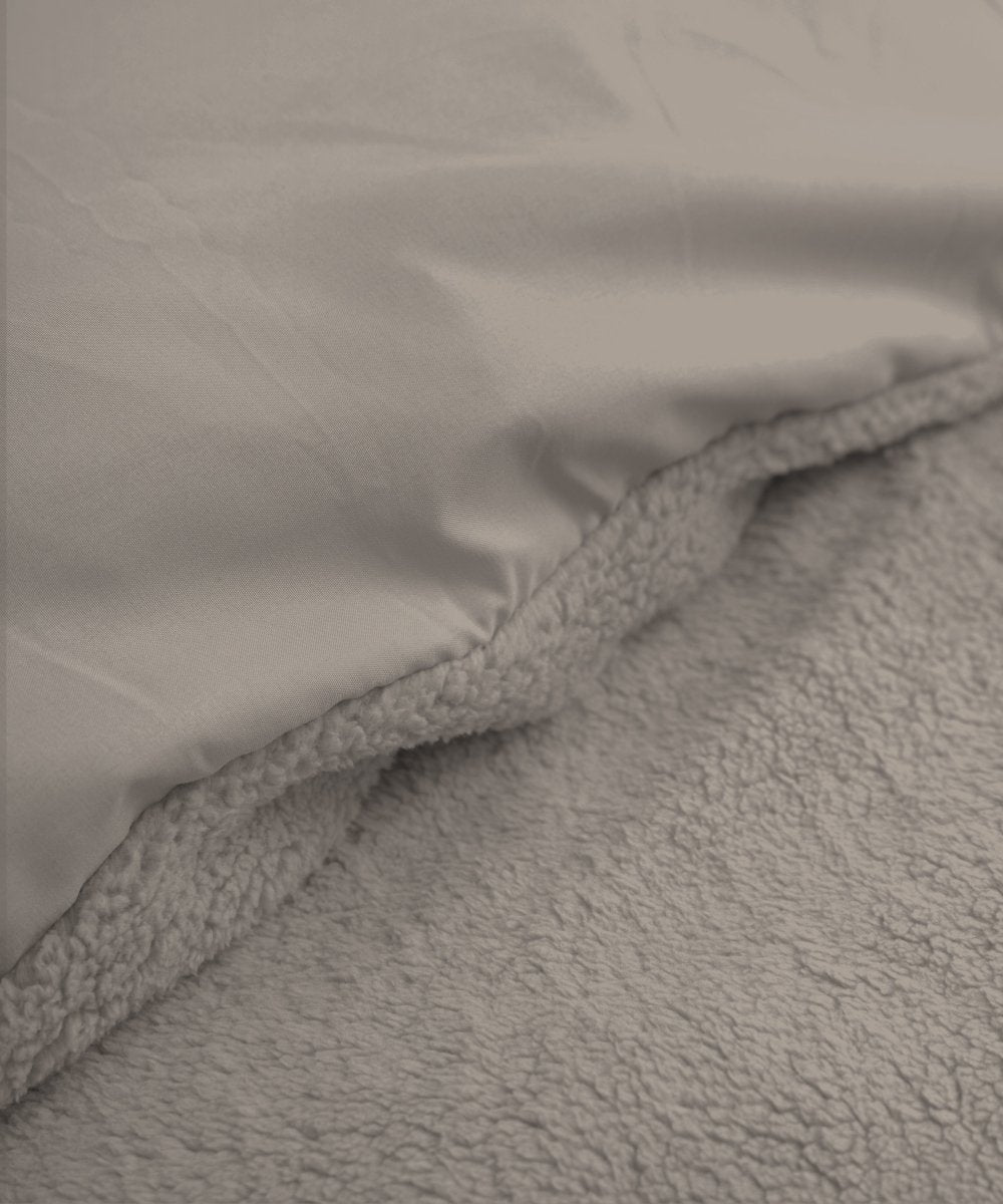 Teddy Fleece Duvet Cover Set Teddy | Khaki | Single - 140cm (W) x 220cm (L) - The Bedding & Blankets Store