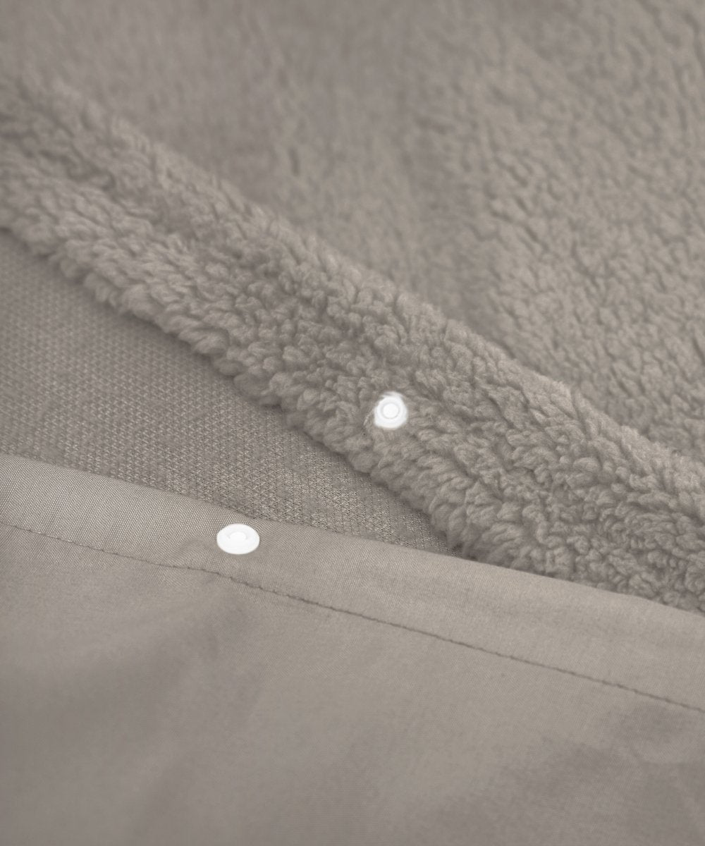 Teddy Fleece Duvet Cover Set Teddy | Khaki | Single - 140cm (W) x 220cm (L) - The Bedding & Blankets Store