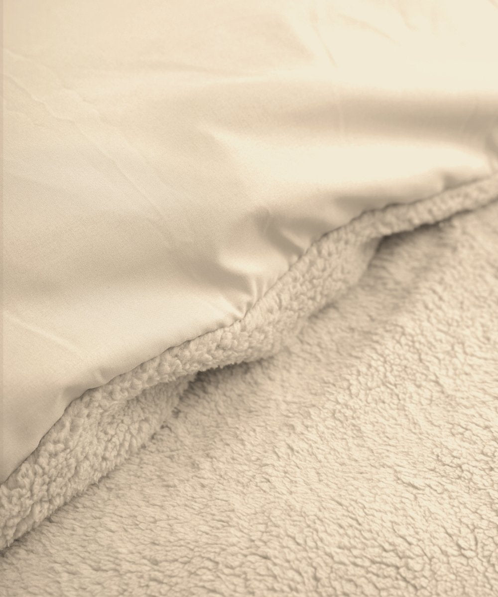 Teddy Fleece Duvet Cover Set Teddy | Taupe | Single - 140cm (W) x 220cm (L) - The Bedding & Blankets Store