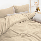 Teddy Fleece Duvet Cover Set Teddy | Taupe | Single - 140cm (W) x 220cm (L) - The Bedding & Blankets Store