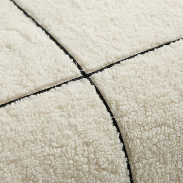 Teddy Fleece Duvet Cover Set Teddy Trim | Beige | King Long - 240cm (W) x 220cm (L) - The Bedding & Blankets Store