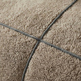Teddy Fleece Duvet Cover Set Teddy Trim | Dark Taupe | King Long - 240cm (W) x 220cm (L) - The Bedding & Blankets Store