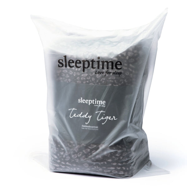 Teddy Fleece Duvet Cover Set Tiger | Black | Single - 140cm (W) x 220cm (L) - The Bedding & Blankets Store