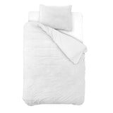 Teddy Fleece Duvet Cover Set | White | Single - 135cm (W) x 200cm (L) - The Bedding & Blankets Store