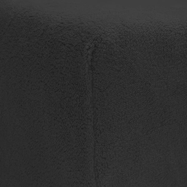 Teddy Fleece Fitted Sheet | Anthracite Grey | Single 90 x 200cm (L) x 30cm (D) - The Bedding & Blankets Store