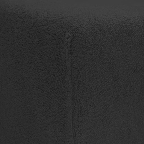 Teddy Fleece Fitted Sheet | Anthracite Grey | Single 90 x 200cm (L) x 30cm (D) - The Bedding & Blankets Store