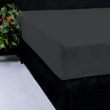 Teddy Fleece Fitted Sheet | Anthracite Grey | Single 90 x 200cm (L) x 30cm (D) - The Bedding & Blankets Store