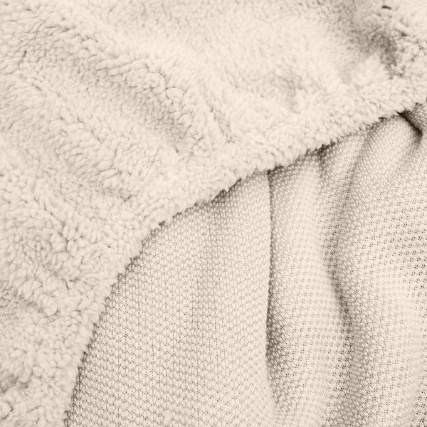 Teddy Fleece Fitted Sheet | Cream | Single 90 x 200cm (L) x 30cm (D) - The Bedding & Blankets Store