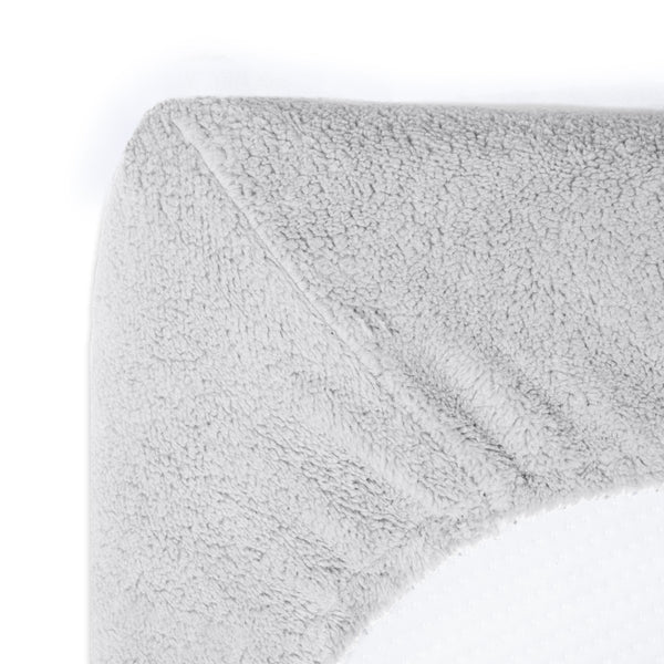 Teddy Fleece Fitted Sheet | Grey | Single 90 x 200cm (L) x 30cm (D) - The Bedding & Blankets Store