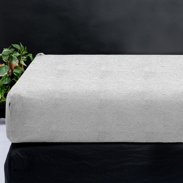 Teddy Fleece Fitted Sheet | Grey | Single 90 x 200cm (L) x 30cm (D) - The Bedding & Blankets Store