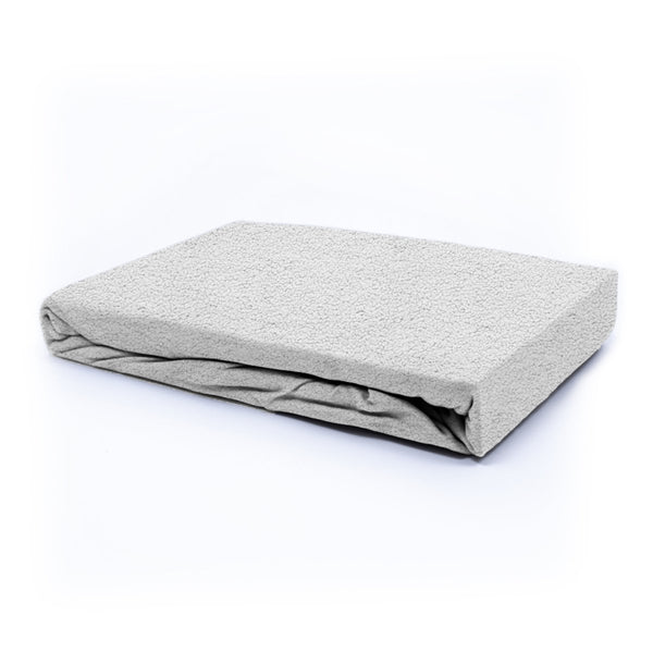 Teddy Fleece Fitted Sheet | Grey | Single 90 x 200cm (L) x 30cm (D) - The Bedding & Blankets Store