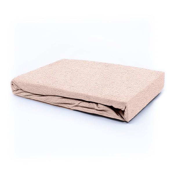 Teddy Fleece Fitted Sheet | Pink | Single 90 x 200cm (L) x 30cm (D) - The Bedding & Blankets Store
