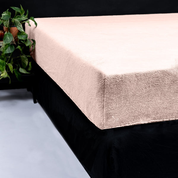 Teddy Fleece Fitted Sheet | Pink | Single 90 x 200cm (L) x 30cm (D) - The Bedding & Blankets Store