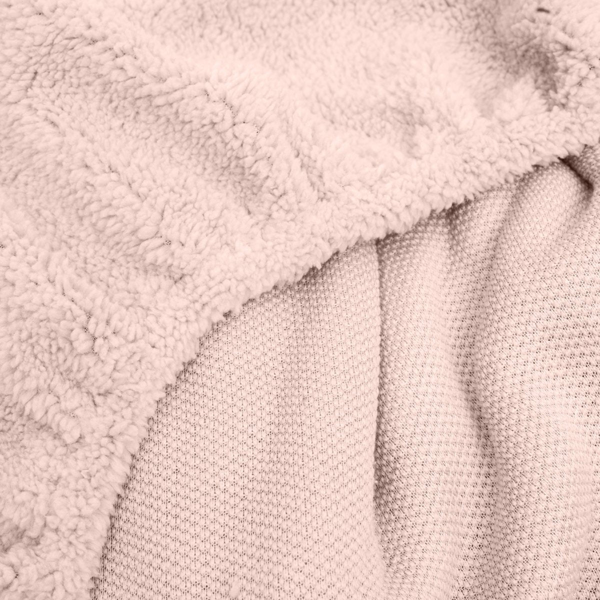Teddy Fleece Fitted Sheet | Pink | Single 90 x 200cm (L) x 30cm (D) - The Bedding & Blankets Store