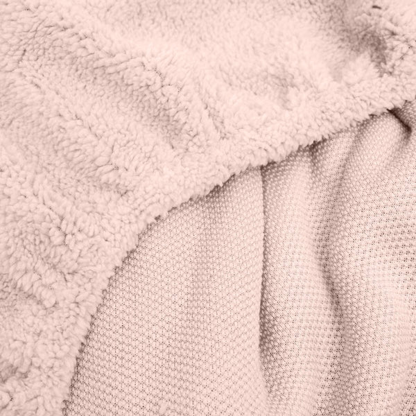 Teddy Fleece Fitted Sheet | Pink | Single 90 x 200cm (L) x 30cm (D) - The Bedding & Blankets Store