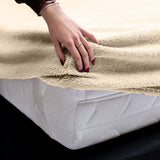 Teddy Fleece Fitted Sheet | Taupe | Single 90 x 200cm (L) x 30cm (D) - The Bedding & Blankets Store