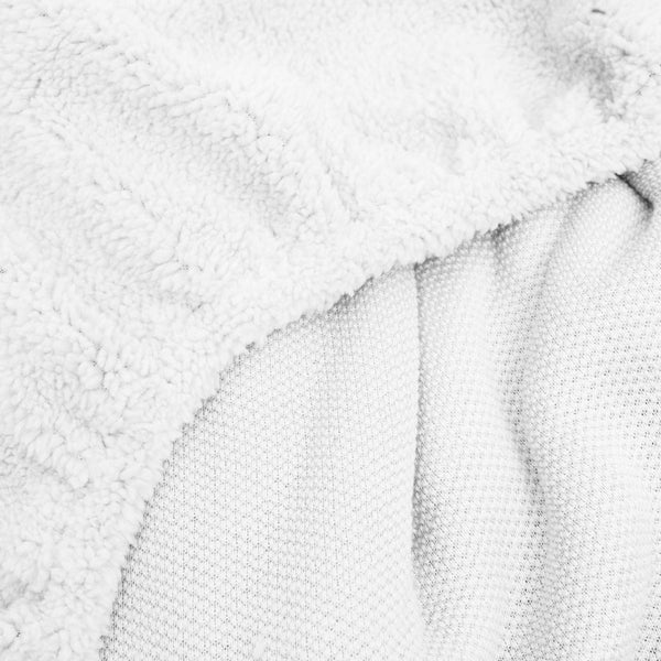 Teddy Fleece Fitted Sheet | White | Single 90 x 200cm (L) x 30cm (D) - The Bedding & Blankets Store