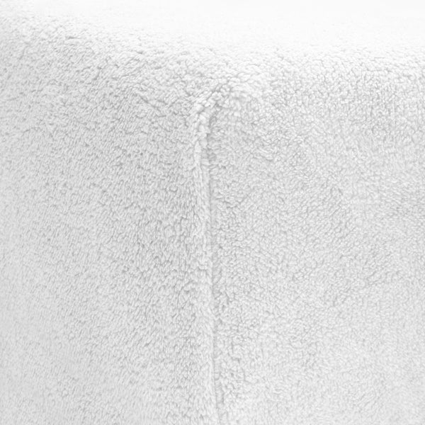 Teddy Fleece Fitted Sheet | White | Single 90 x 200cm (L) x 30cm (D) - The Bedding & Blankets Store