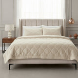 Teddy Fleece Lazy Duvet Teddy | Beige | King - 240cm (W) x 200cm (L) - The Bedding & Blankets Store