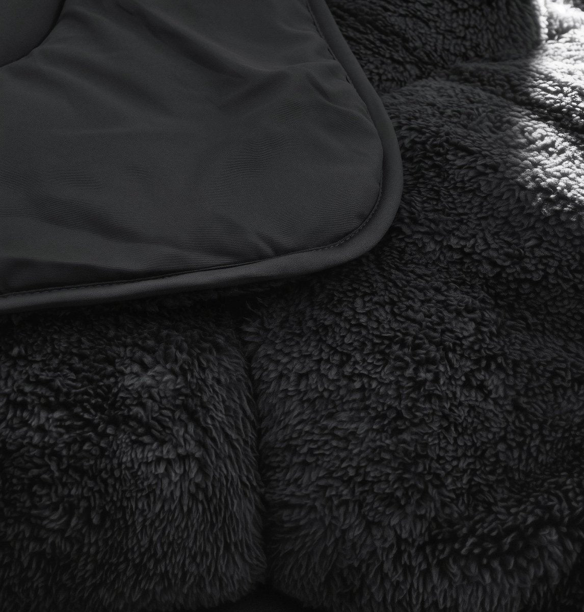 Teddy Fleece Lazy Duvet Teddy | Black | King - 240cm (W) x 200cm (L) - The Bedding & Blankets Store