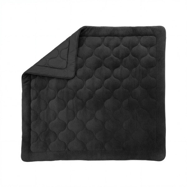 Teddy Fleece Lazy Duvet Teddy | Black | King - 240cm (W) x 200cm (L) - The Bedding & Blankets Store
