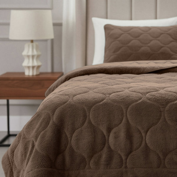 Teddy Fleece Lazy Duvet Teddy | Brown | King - 240cm (W) x 200cm (L) - The Bedding & Blankets Store