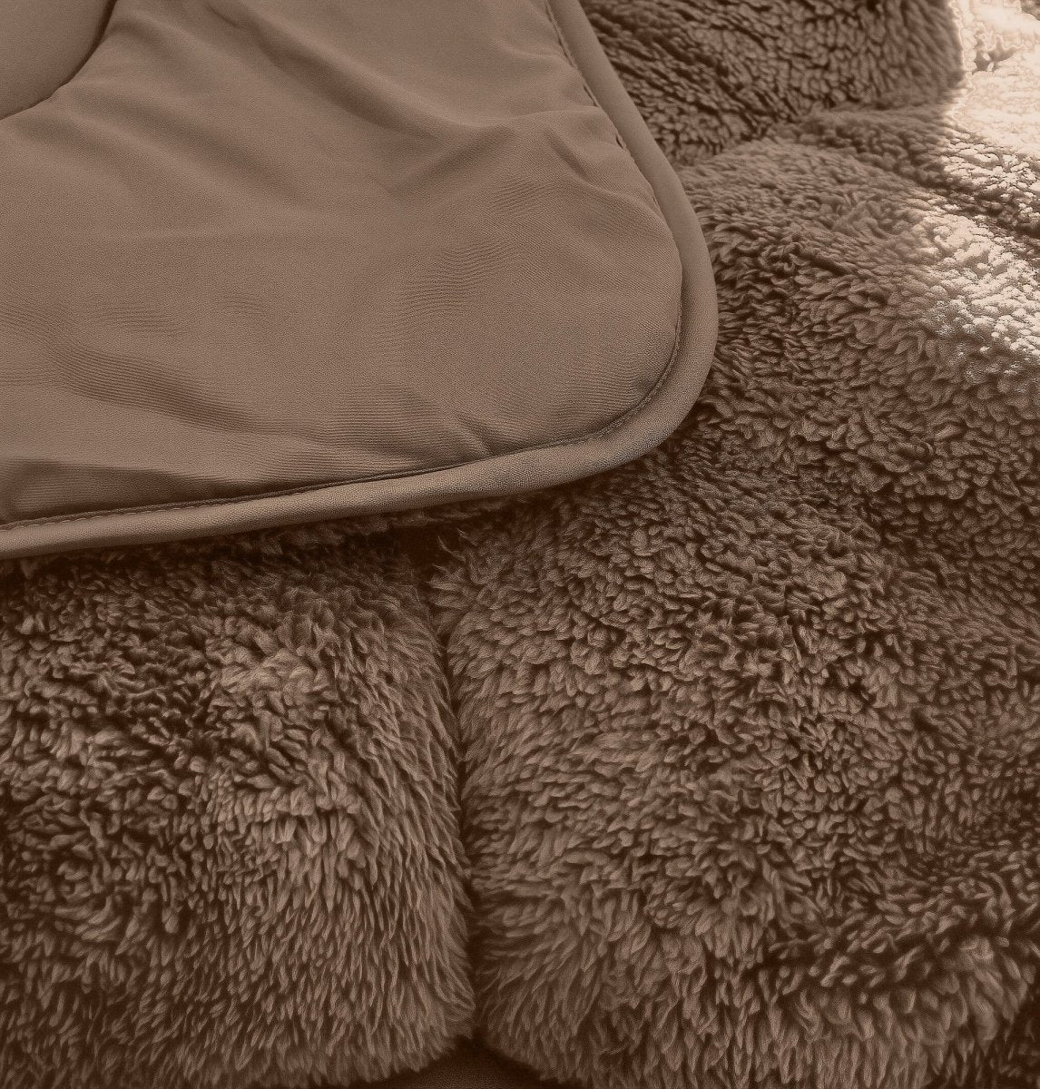 Teddy Fleece Lazy Duvet Teddy | Brown | King - 240cm (W) x 200cm (L) - The Bedding & Blankets Store