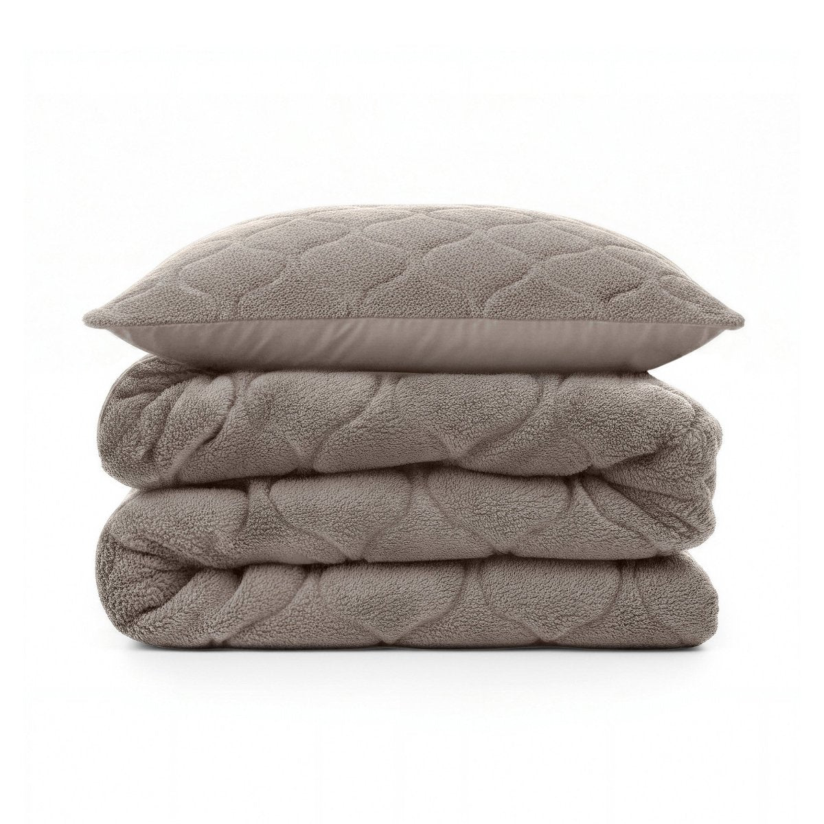 Teddy Fleece Lazy Duvet Teddy | Grey | King - 240cm (W) x 200cm (L) - The Bedding & Blankets Store