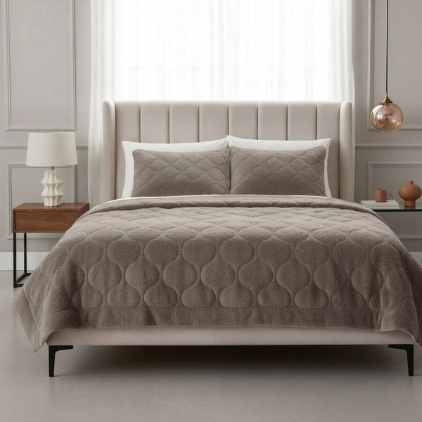 Teddy Fleece Lazy Duvet Teddy | Grey | King - 240cm (W) x 200cm (L) - The Bedding & Blankets Store