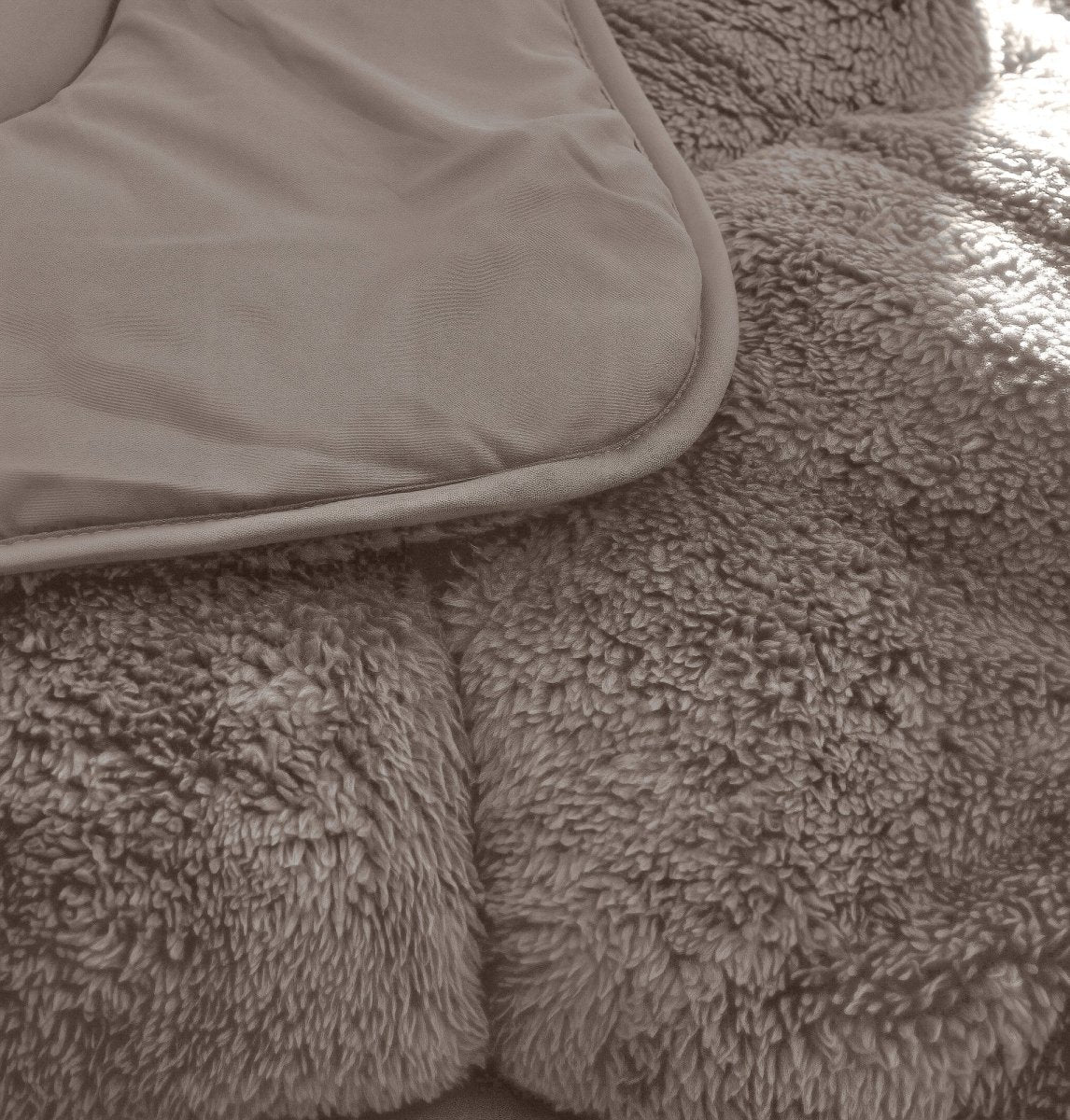 Teddy Fleece Lazy Duvet Teddy | Grey | King - 240cm (W) x 200cm (L) - The Bedding & Blankets Store