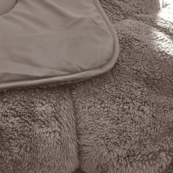 Teddy Fleece Lazy Duvet Teddy | Grey | King - 240cm (W) x 200cm (L) - The Bedding & Blankets Store