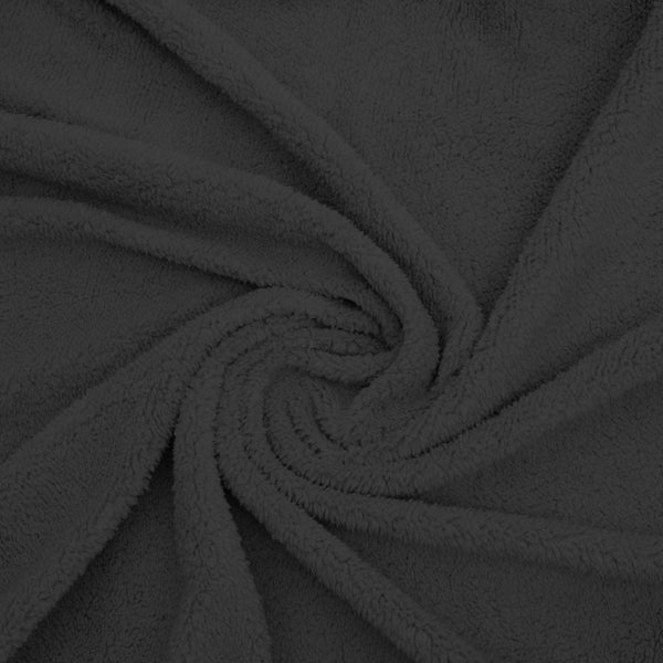 Teddy Fleece Pillowcase | Anthracite | 60cm x 70cm - The Bedding & Blankets Store