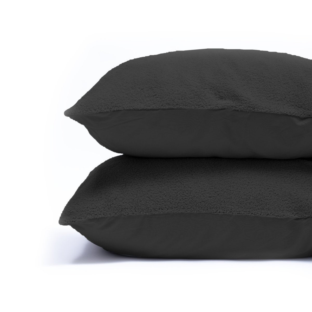 Teddy Fleece Pillowcase | Anthracite | 60cm x 70cm - The Bedding & Blankets Store