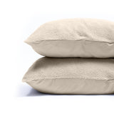 Teddy Fleece Pillowcase | Cream | 60cm x 70cm - The Bedding & Blankets Store