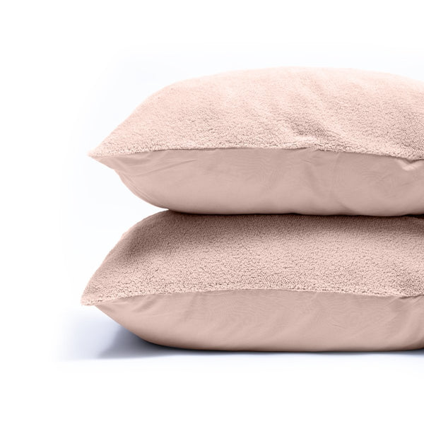 Teddy Fleece Pillowcase | Pink | 60cm x 70cm - The Bedding & Blankets Store