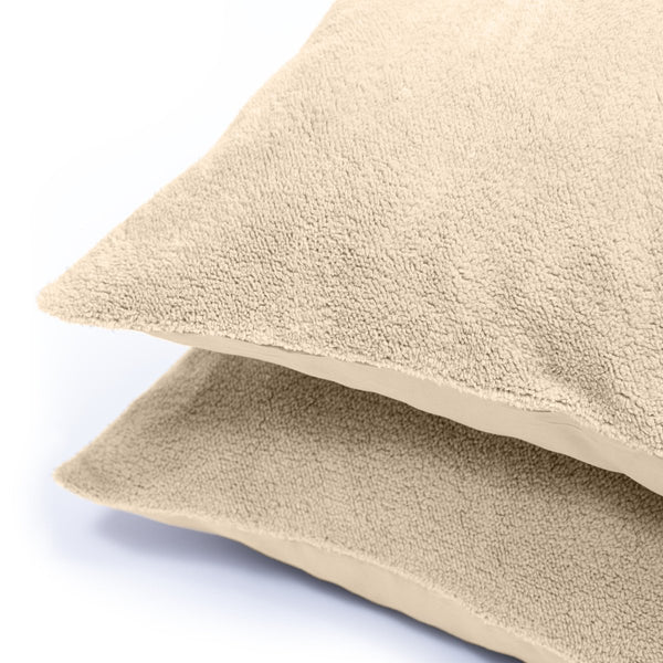 Teddy Fleece Pillowcase | Taupe | 60cm x 70cm - The Bedding & Blankets Store
