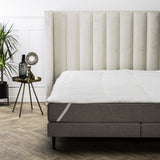 Teddy Sherpa Mattress Topper | White | Single 80cm (W) x 200cm (L) - The Bedding & Blankets Store