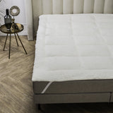 Teddy Sherpa Mattress Topper | White | Single 80cm (W) x 200cm (L) - The Bedding & Blankets Store