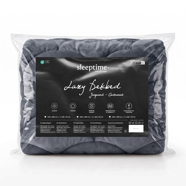 Teddy & Velvet Coverless Duvet | Anthracite | Single - 140cm (W) x 200cm (L) - The Bedding & Blankets Store