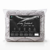 Teddy & Velvet Coverless Duvet | Taupe/Grey | Single - 140cm (W) x 200cm (L) - The Bedding & Blankets Store