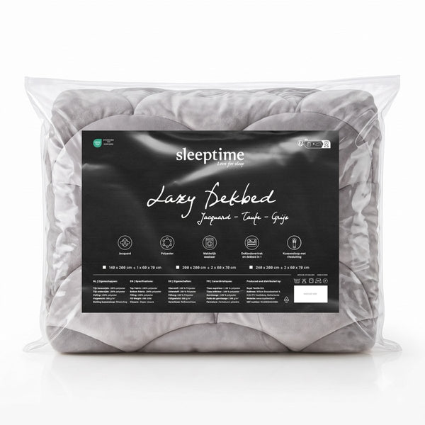 Teddy & Velvet Coverless Duvet | Taupe/Grey | Single - 140cm (W) x 200cm (L) - The Bedding & Blankets Store
