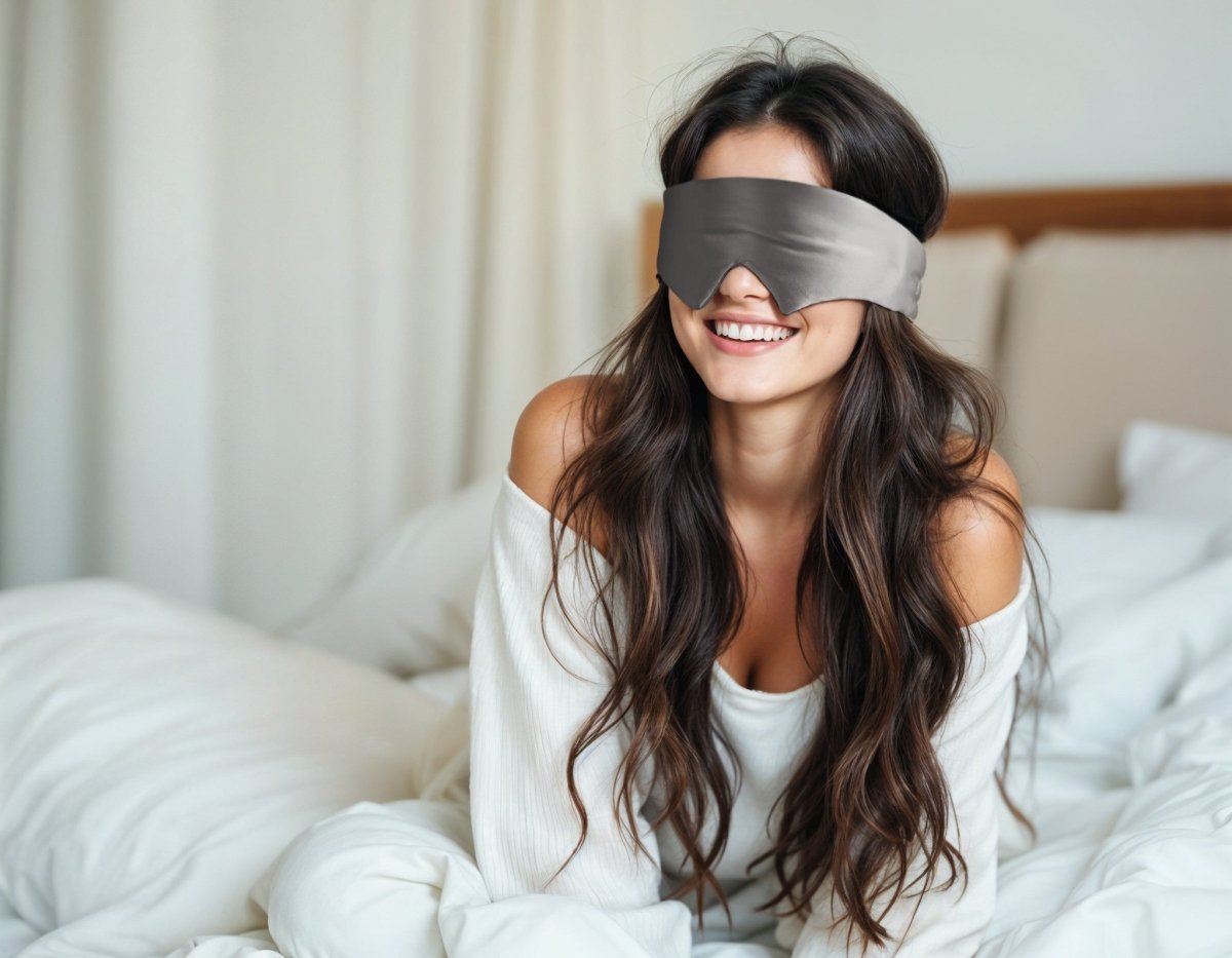 Ultra - Soft Deep Sleep Mask | Anthracite Grey | 68cm x 12cm - The Bedding & Blankets Store