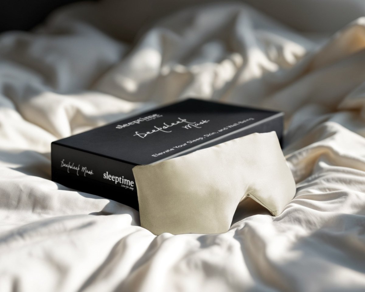 Ultra - Soft Deep Sleep Mask | Beige | 68cm x 12cm - The Bedding & Blankets Store