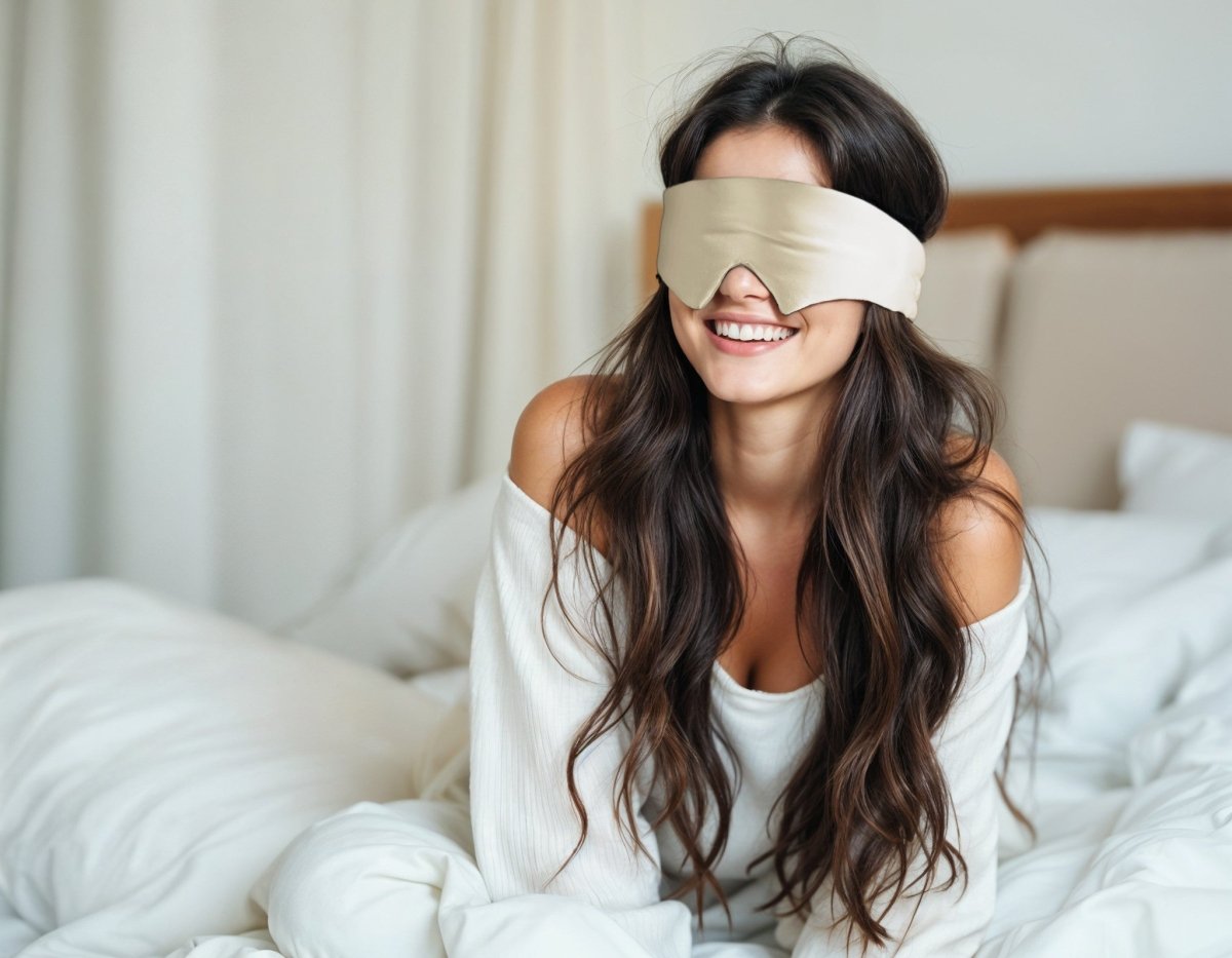 Ultra - Soft Deep Sleep Mask | Beige | 68cm x 12cm - The Bedding & Blankets Store