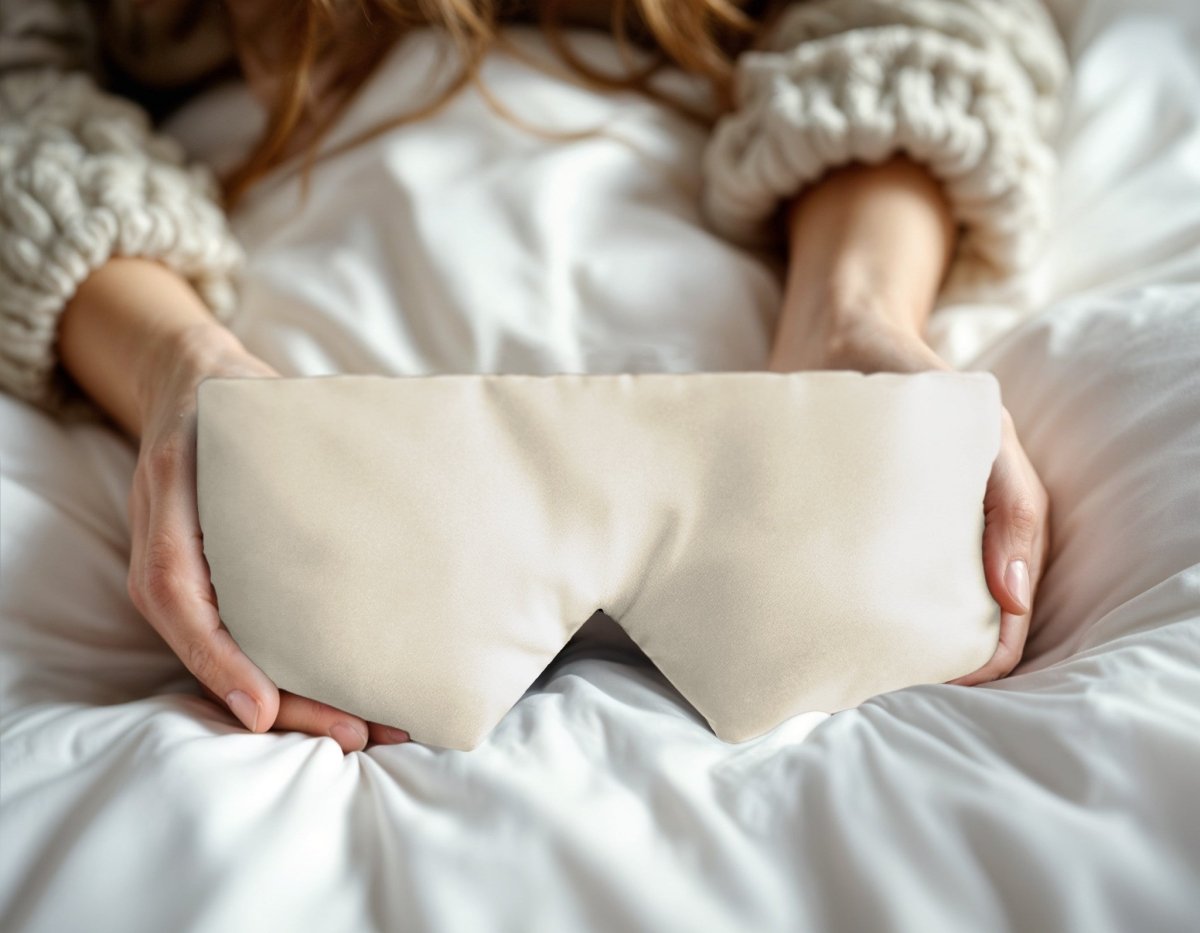 Ultra - Soft Deep Sleep Mask | Beige | 68cm x 12cm - The Bedding & Blankets Store