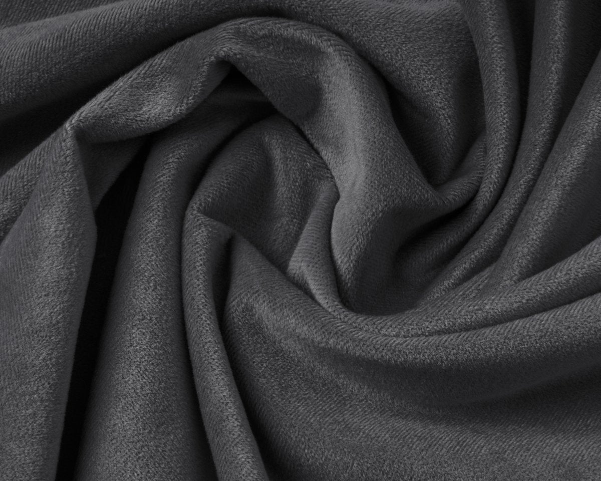 Velvet 2 in 1 Pillowcase | Anthracite | 60cm x 70cm - The Bedding & Blankets Store